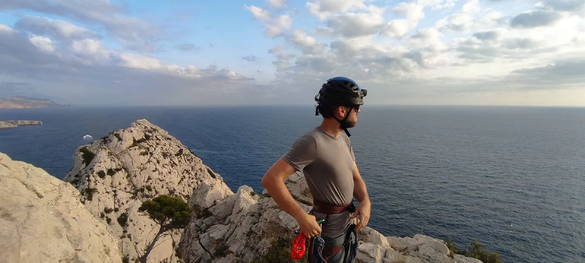 Picture of Nicolas looking out to sea at the end of the day