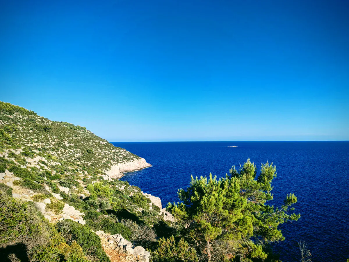 View from above the Odysseus cave (Odisejeva špilja)